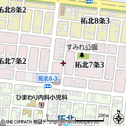 北海道札幌市北区拓北７条周辺の地図