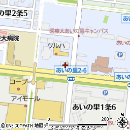 出光リテール販売株式会社北海道カンパニー　プリテール・ローソンあいの里２条店周辺の地図