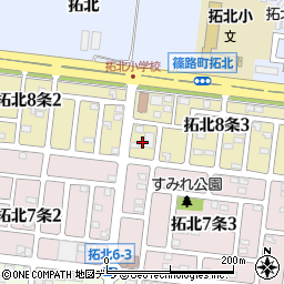北海道札幌市北区拓北８条3丁目1周辺の地図
