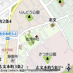 北海道岩見沢市志文本町４条周辺の地図