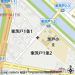 北海道札幌市北区東茨戸１条周辺の地図
