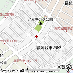 北海道石狩市緑苑台東２条周辺の地図
