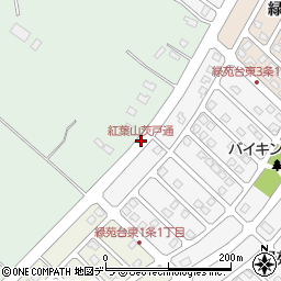 紅葉山茨戸通周辺の地図