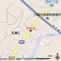 宏栄社前周辺の地図