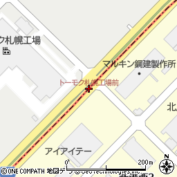 トーモク札幌工場前周辺の地図