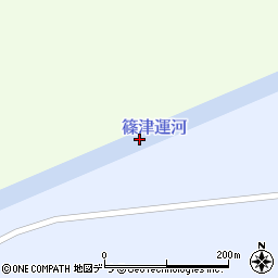 篠津運河周辺の地図