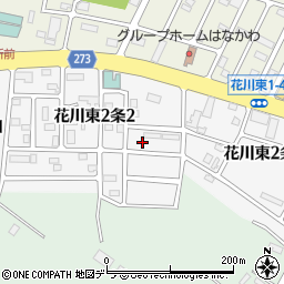 北海道石狩市花川東２条2丁目88周辺の地図