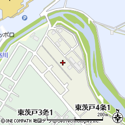 北海道札幌市北区東茨戸４条周辺の地図