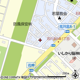 北海道石狩市花畔２条1丁目215周辺の地図