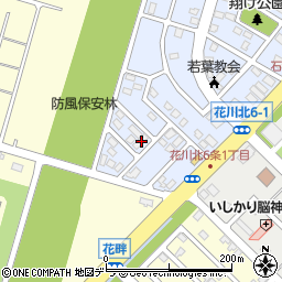 北海道石狩市花畔２条1丁目202周辺の地図