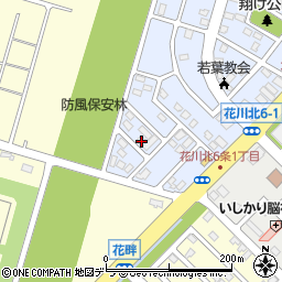 北海道石狩市花畔２条1丁目204周辺の地図