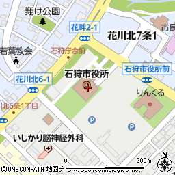 北海道石狩市周辺の地図
