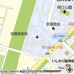 北海道石狩市花畔２条1丁目190周辺の地図