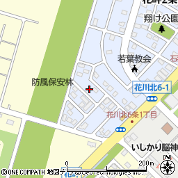 北海道石狩市花畔２条1丁目193周辺の地図