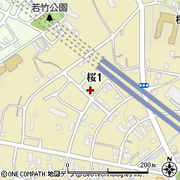 北海道小樽市桜1丁目23-4周辺の地図