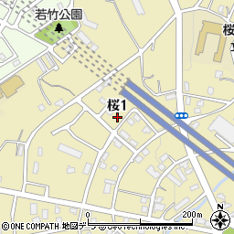 北海道小樽市桜1丁目23-3周辺の地図