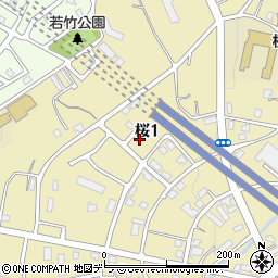 北海道小樽市桜1丁目23-6周辺の地図