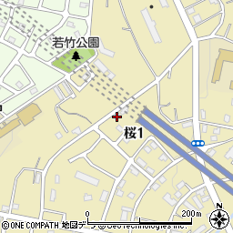 北海道小樽市桜1丁目23-16周辺の地図