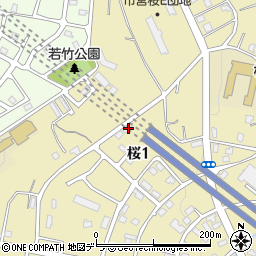北海道小樽市桜1丁目23-17周辺の地図