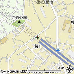 北海道小樽市桜1丁目23-18周辺の地図