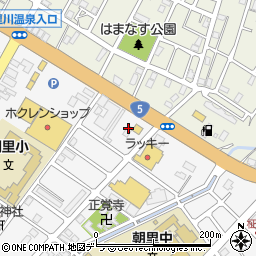 南北海道ヤクルト　販売株式会社　朝里センター周辺の地図