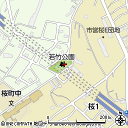 若竹公園周辺の地図