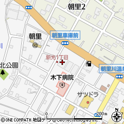 北海道中央バス株式会社　朝里車庫・市内線周辺の地図