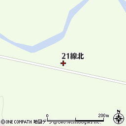 北海道釧路市阿寒町布伏内２１線北周辺の地図