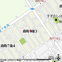 北海道岩見沢市南町７条周辺の地図