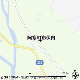 北海道釧路市阿寒町布伏内周辺の地図