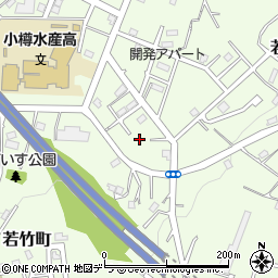 北海道小樽市若竹町17周辺の地図