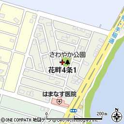 北海道石狩市花畔４条周辺の地図