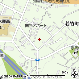 北海道小樽市若竹町周辺の地図