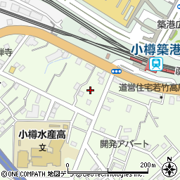 北海道小樽市若竹町8周辺の地図