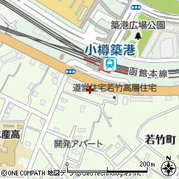 北海道小樽市若竹町13周辺の地図
