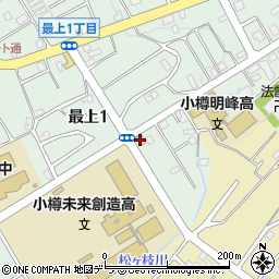 セイコーマート小樽最上店周辺の地図