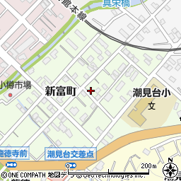 北海道小樽市新富町6-12周辺の地図