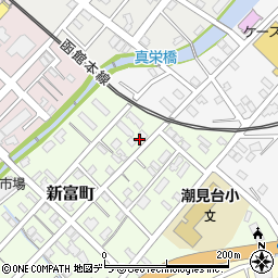 北海道小樽市新富町4-4周辺の地図