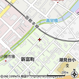 北海道小樽市新富町周辺の地図