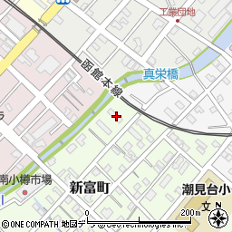北海道小樽市新富町1-3周辺の地図
