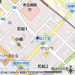 北海道小樽市若松周辺の地図