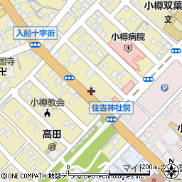 北海道小樽市住ノ江周辺の地図