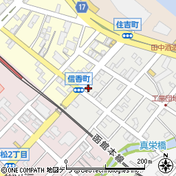 小樽住吉郵便局周辺の地図