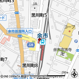 余市駅周辺の地図