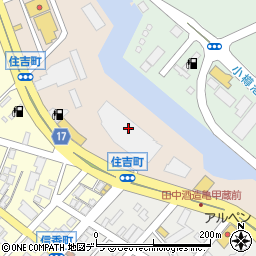 小樽市公設青果地方卸売市場周辺の地図