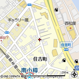 北海道小樽市住吉町周辺の地図