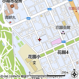 北海道小樽市花園周辺の地図