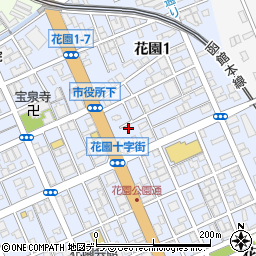 北海道小樽市花園1丁目12周辺の地図