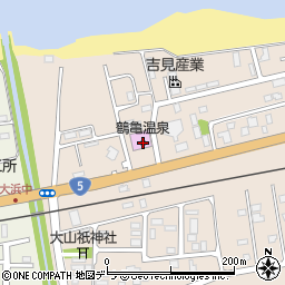 鶴亀温泉周辺の地図