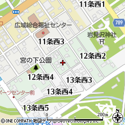 北海道岩見沢市１２条西3丁目周辺の地図
